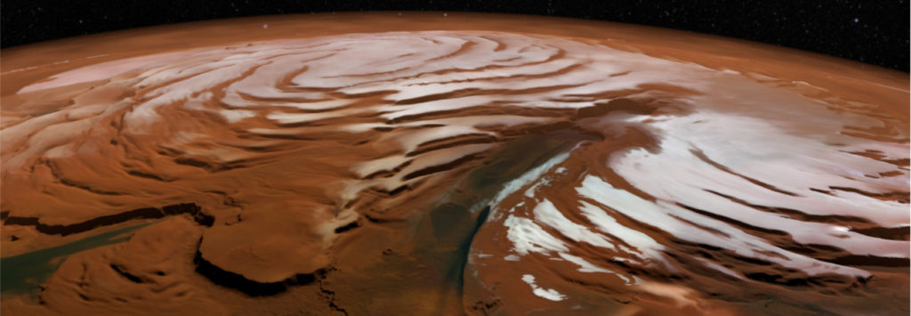 Mars north polar cap